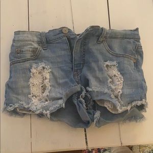 Denim shorts
